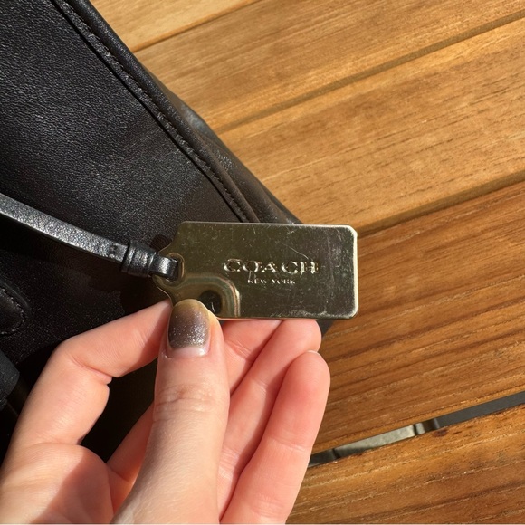 Black Leather Coach Handbag - Picture 10 of 12